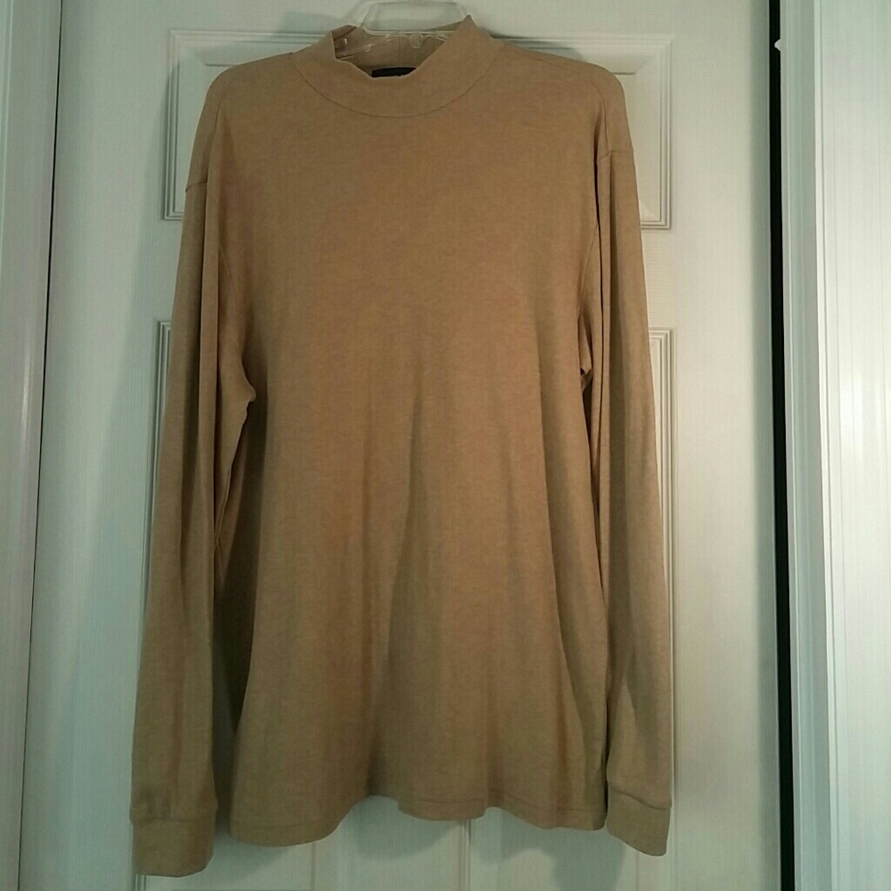 Long sleeved mock neck shirt